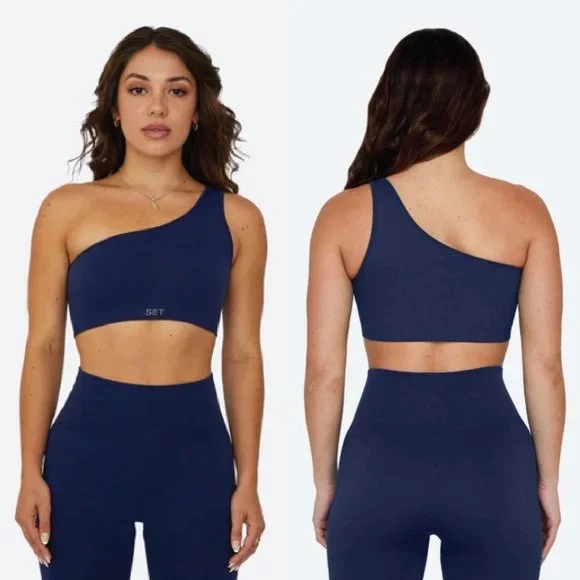 Set Active Navy Blue Sports Bra
